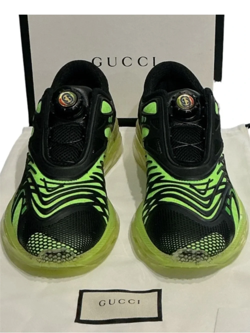 New authentic Gucci luxury designer men’s signature sneakers sz US 6.5 Gucci 6